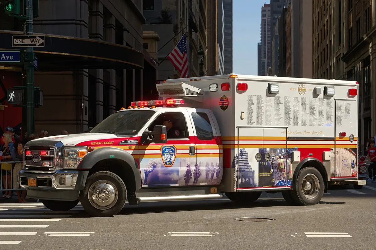Ambulance Management System - New York Fire Department Ambulance at Pulaski Day Parade, 1350 1160