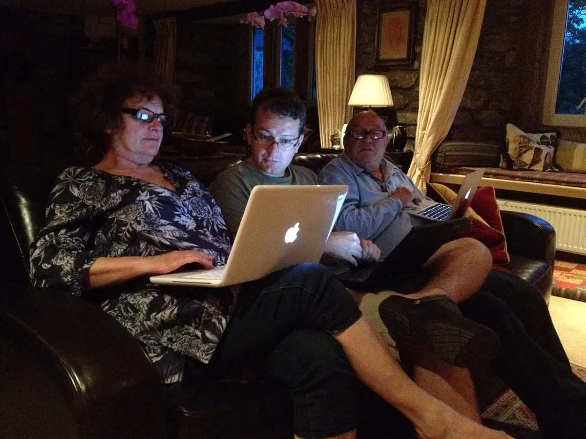 Appointment Booking Website - Old people with laptops