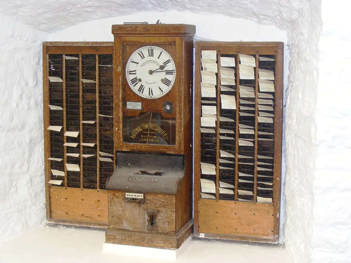 Attendance Tracking Management System - Time clock at wookey hole cave museum