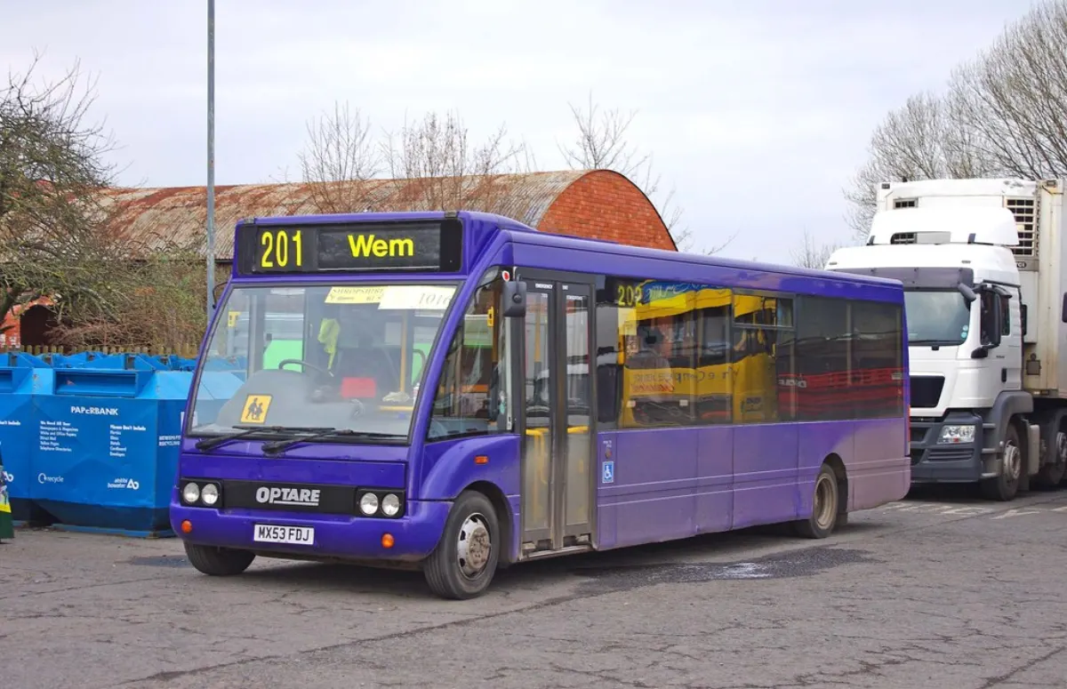 Bus Ticket Booking System - Bennetts Travel (Cranberry) Limited Optare bus in Wem