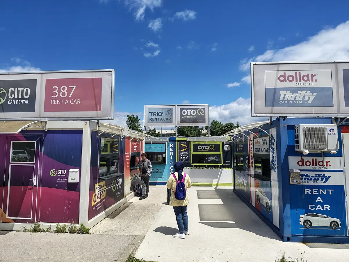 Car Rental Management System - Car rental kiosks at Sarajevo airport