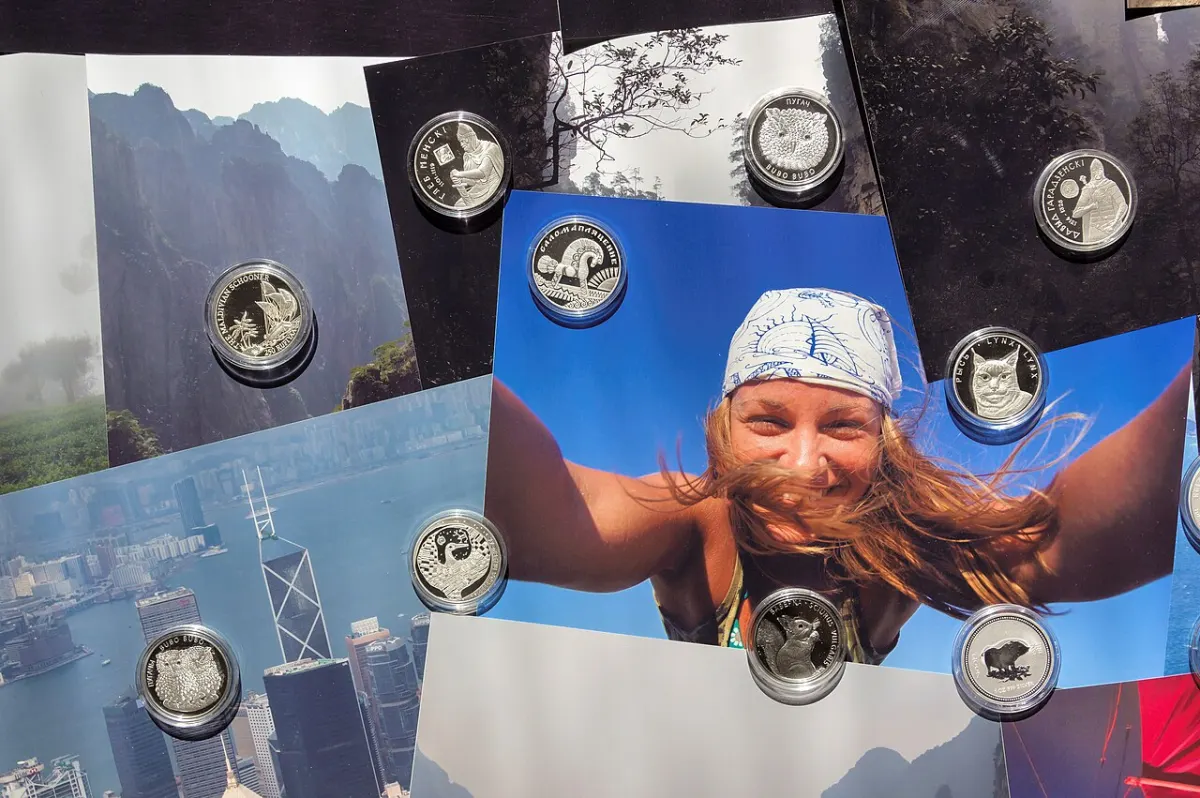 Collage Maker App - Collage with photos and silver coins, Rostov-on-Don, Russia
