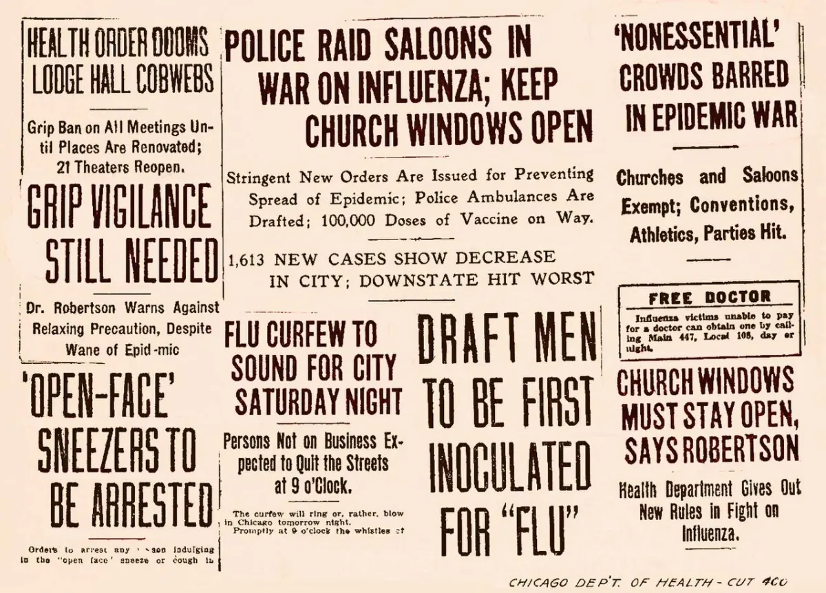 Fake News Detection - 1918 Headlines from Chicago newspapers - Spanish flu - 1918 influenza pandemic