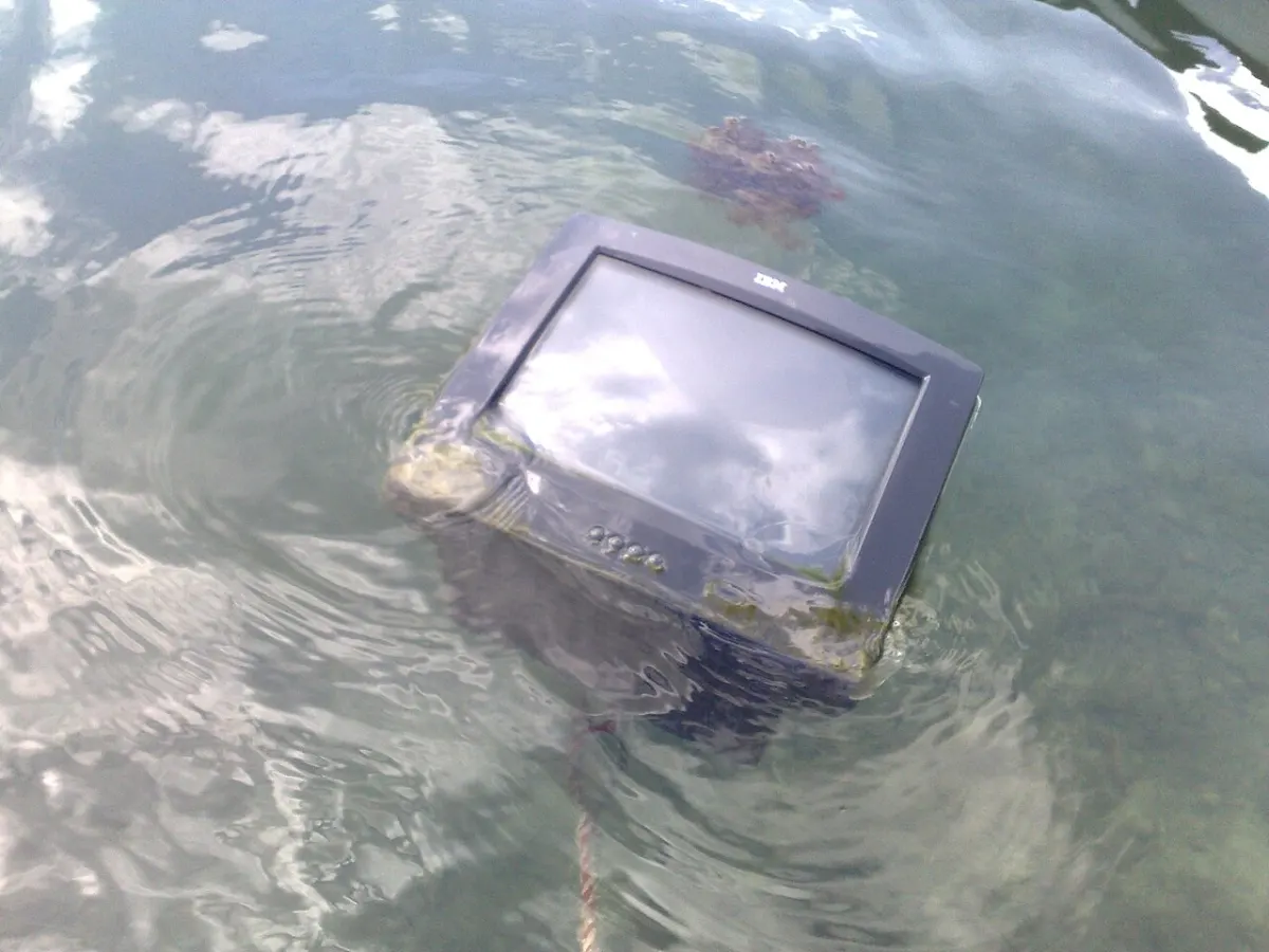 Folder Locker Utility - 2010 computer monitor in water