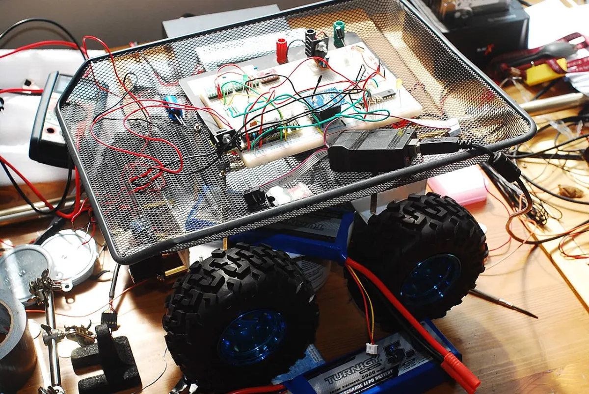 Hand Gesture Controlled Robot project