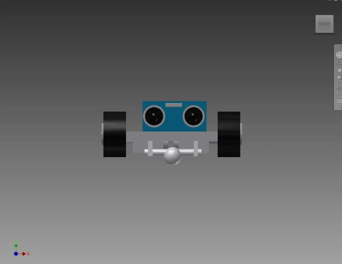 Hand Gesture Controlled Robot - Front View Arduino Robot