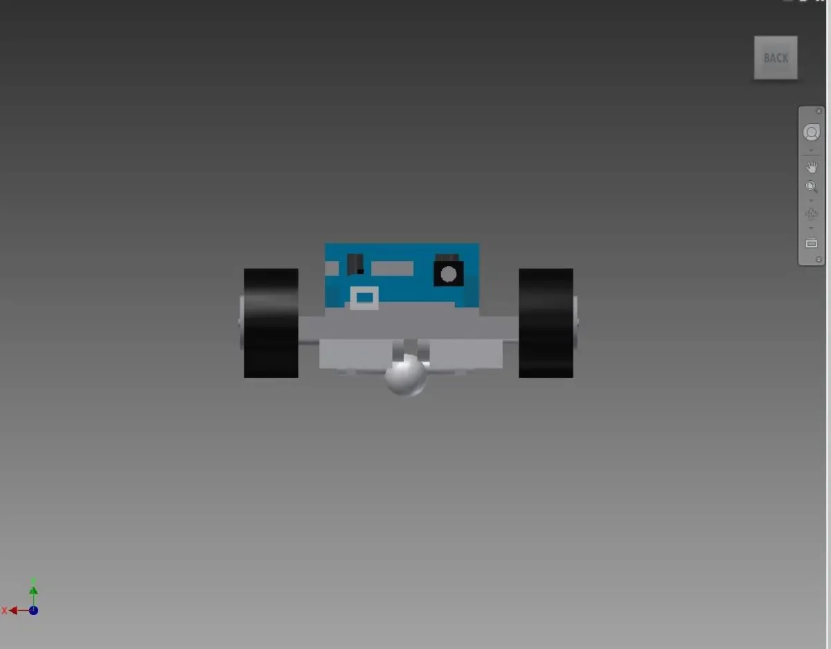 Hand Gesture Controlled Robot - Back View Arduino Robot
