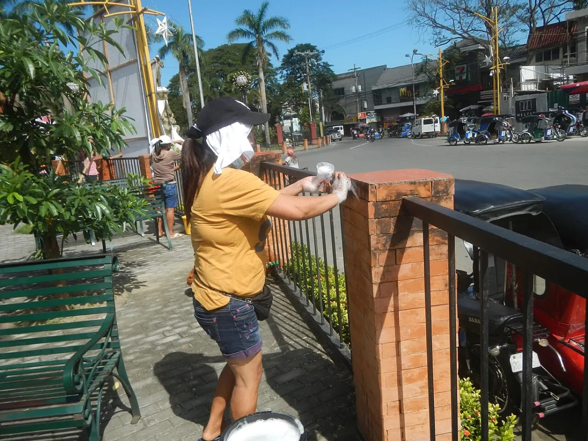 Home Service Booking App - 0180Sanitation workers cleaning Town of Baliuag Glorietta Park 46
