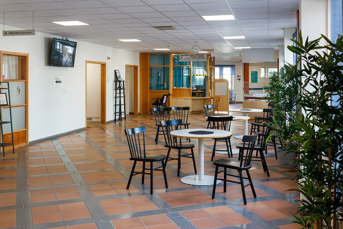 Hospital Front Desk Software - Reception area of Lysekil hospital