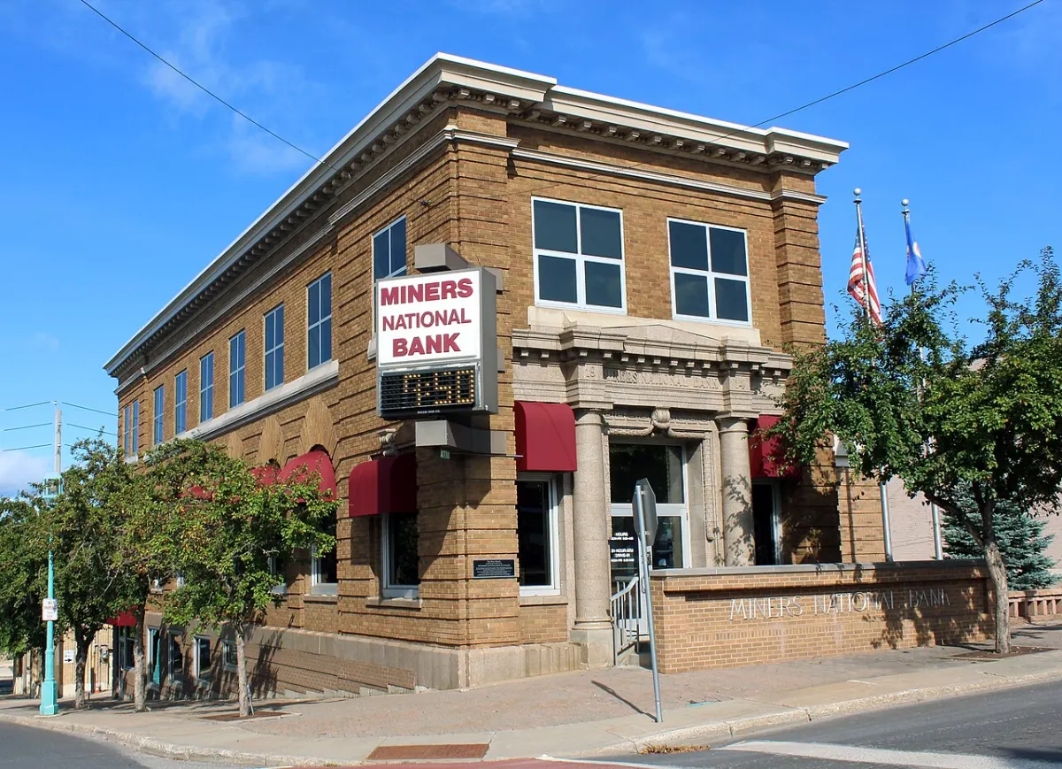 Loan Management System - Miners National Bank building, Eveleth, Minnesota-01