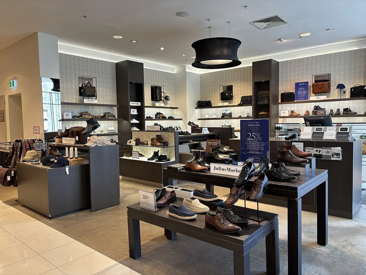 Online Shoe Store - Men's shoes in the Canberra Centre David Jones store August 2025