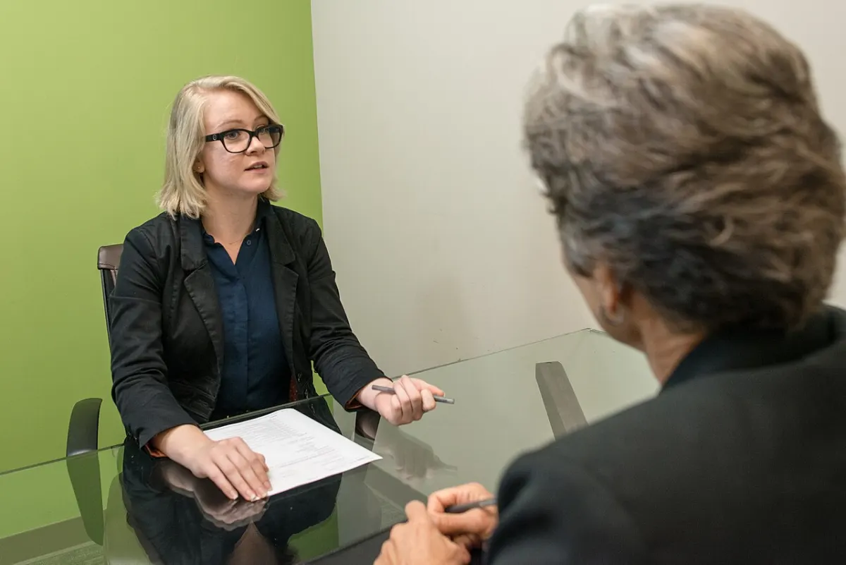 Placement Management System - Woman on a Job Interview