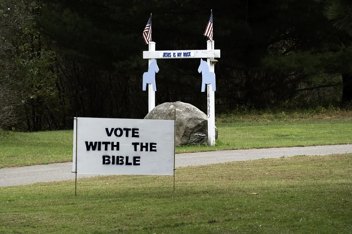 Poll & Voting App - Vote With The Bible sign in Scandia, Minnesota