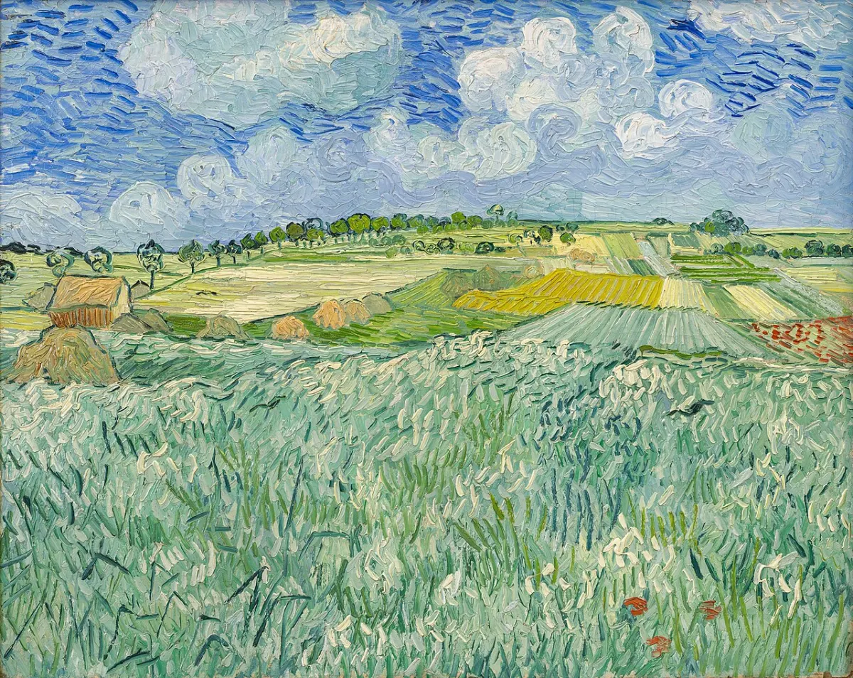 Rainfall Prediction System - Plain at Auvers with rain clouds - Vincent Van Gogh (unframed)