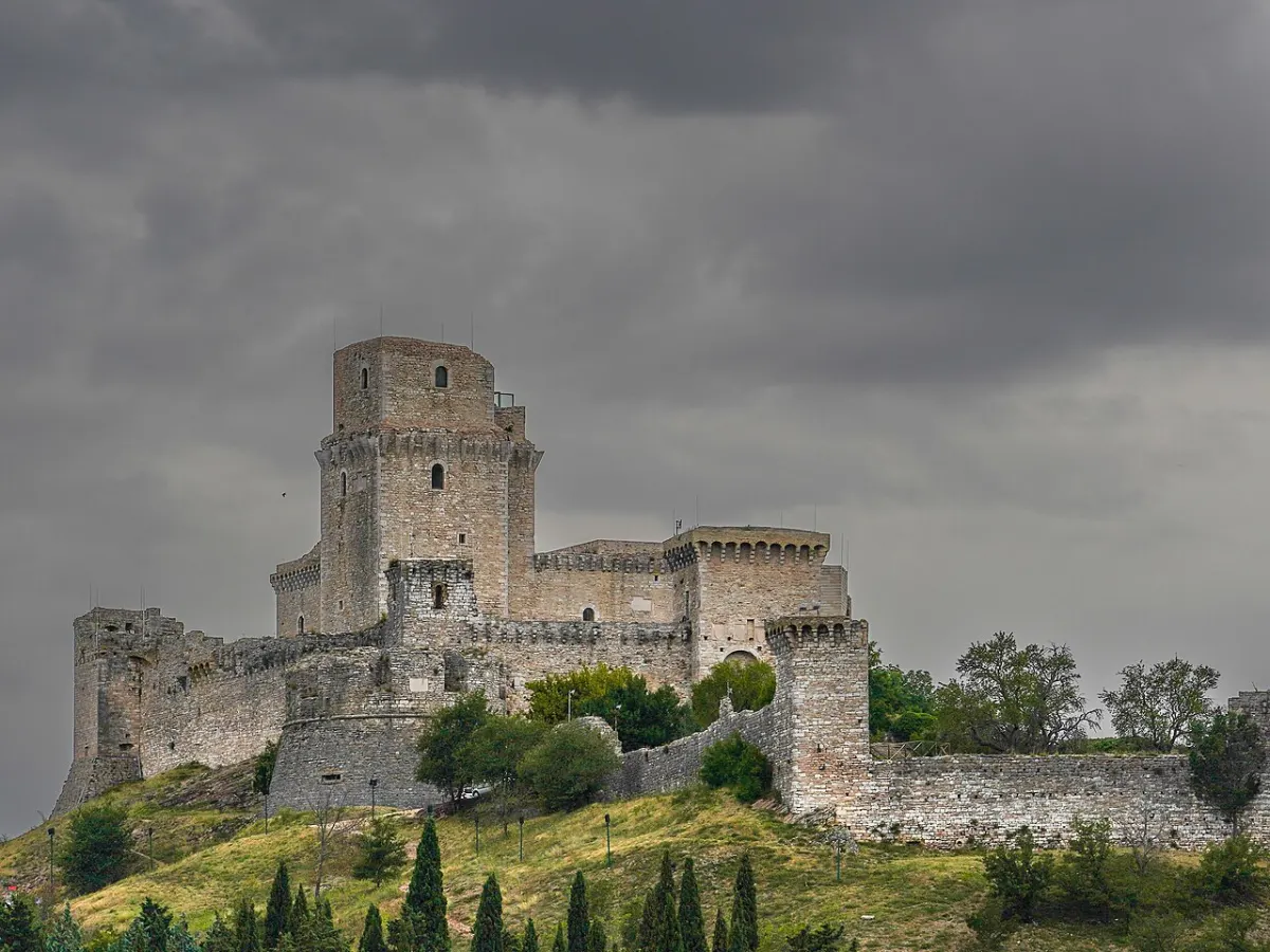 Rainfall Prediction System - Rocca Maggiore Rain Clouds Assisi Italy Sep23 A7C