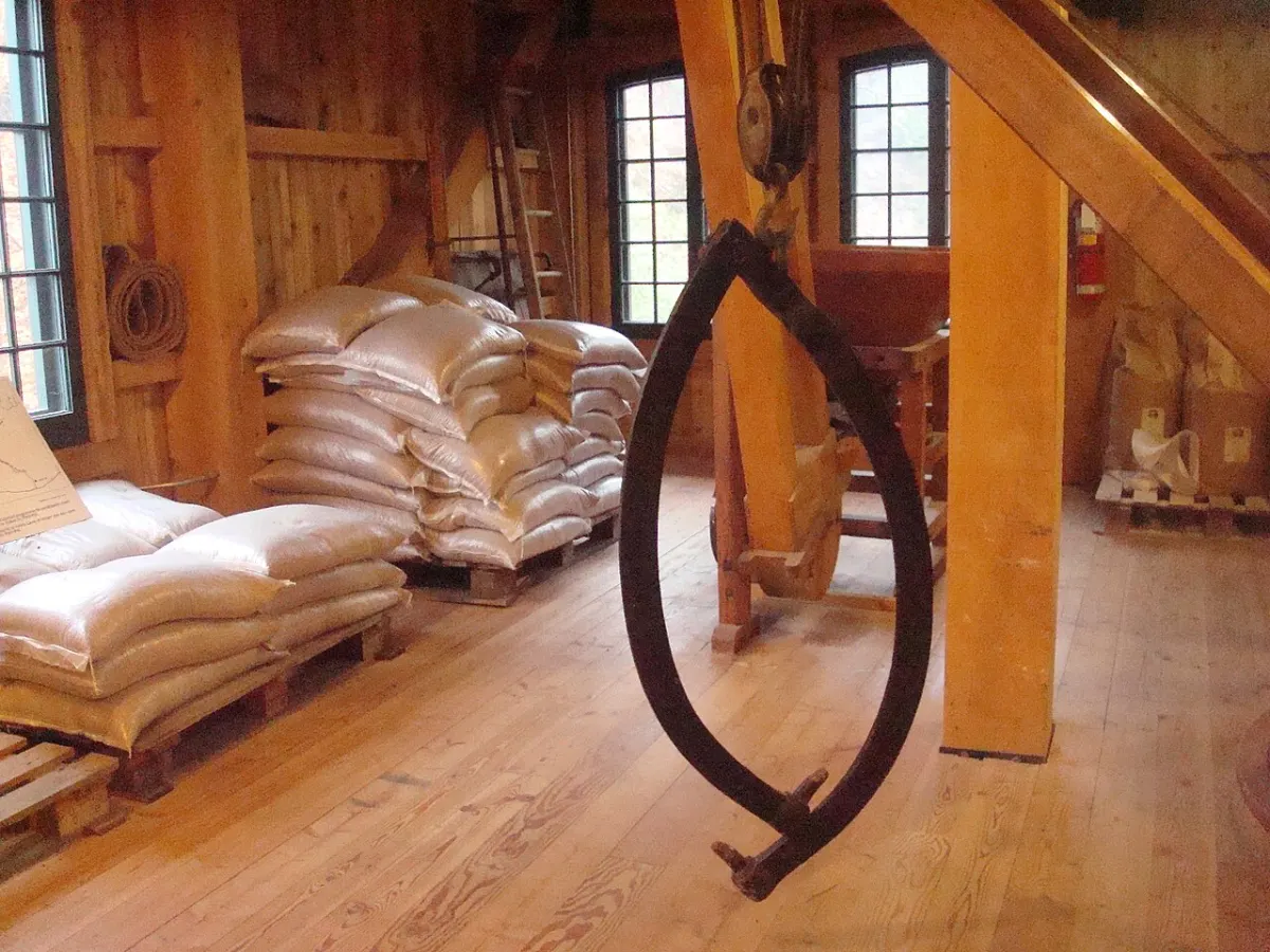 Ration Card Management System - Grain Sacks Hoist Working 18th Century Water Mill