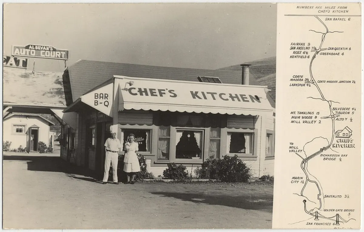 Restaurant KOT System - Chef's Kitchen Restaurant, Mill Valley, California postcard