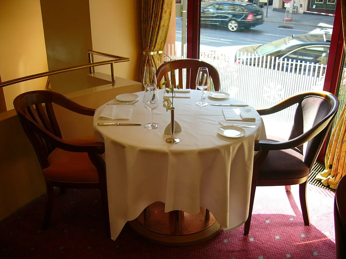 Restaurant Table Reservation System - Table setting in a restaurant