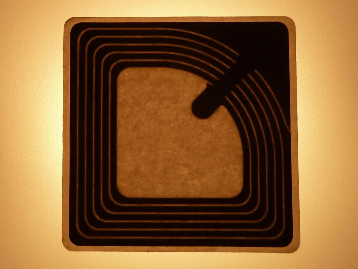 RFID Based Attendance System - RFID tag of a garment