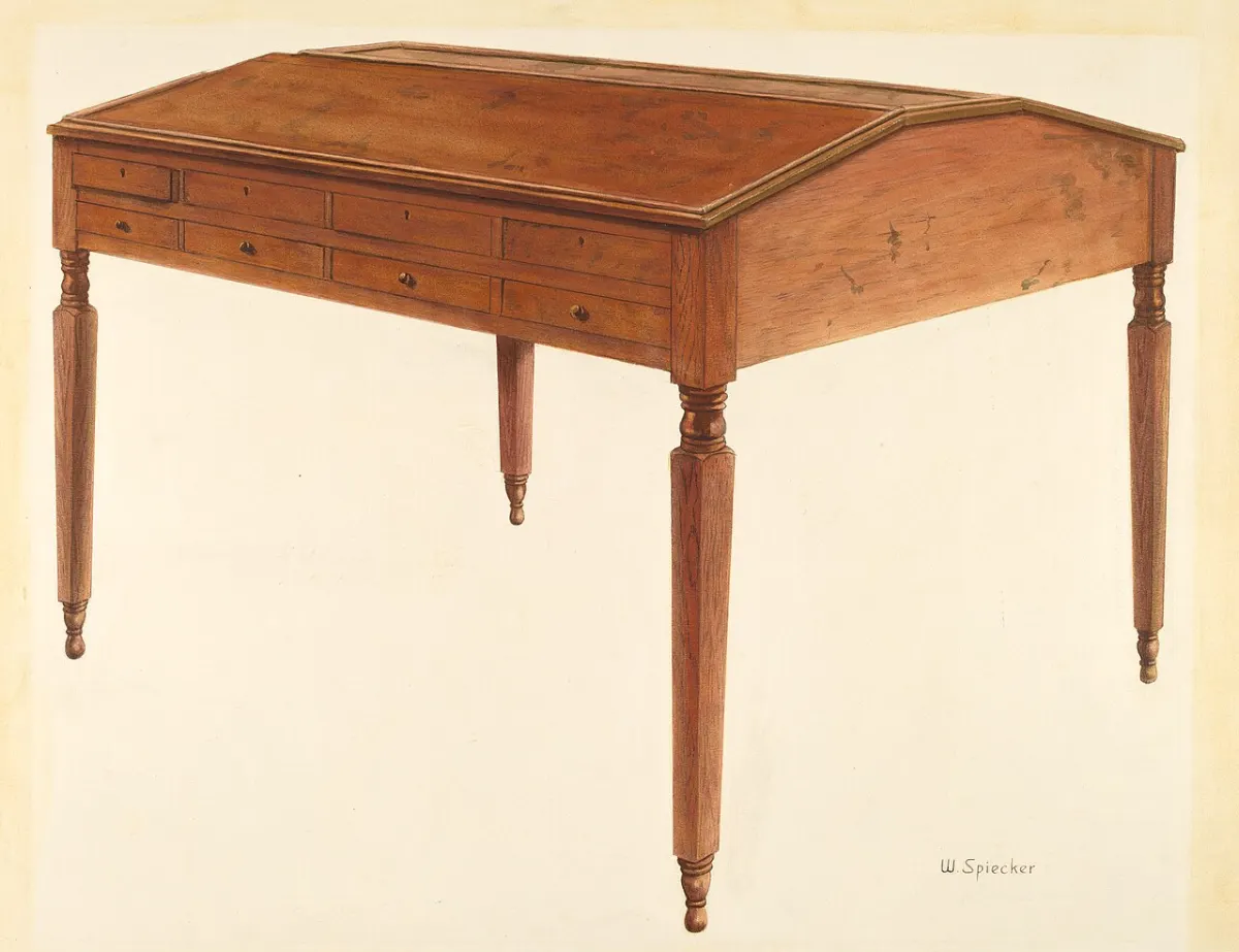 Salary Management System - William Spiecker, Bishop Hill - Accounting Desk, c. 1938, NGA