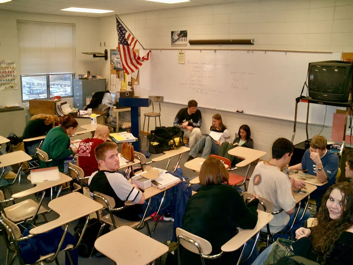School ERP Desktop App - Students in a high school classroom in North Carolina 03