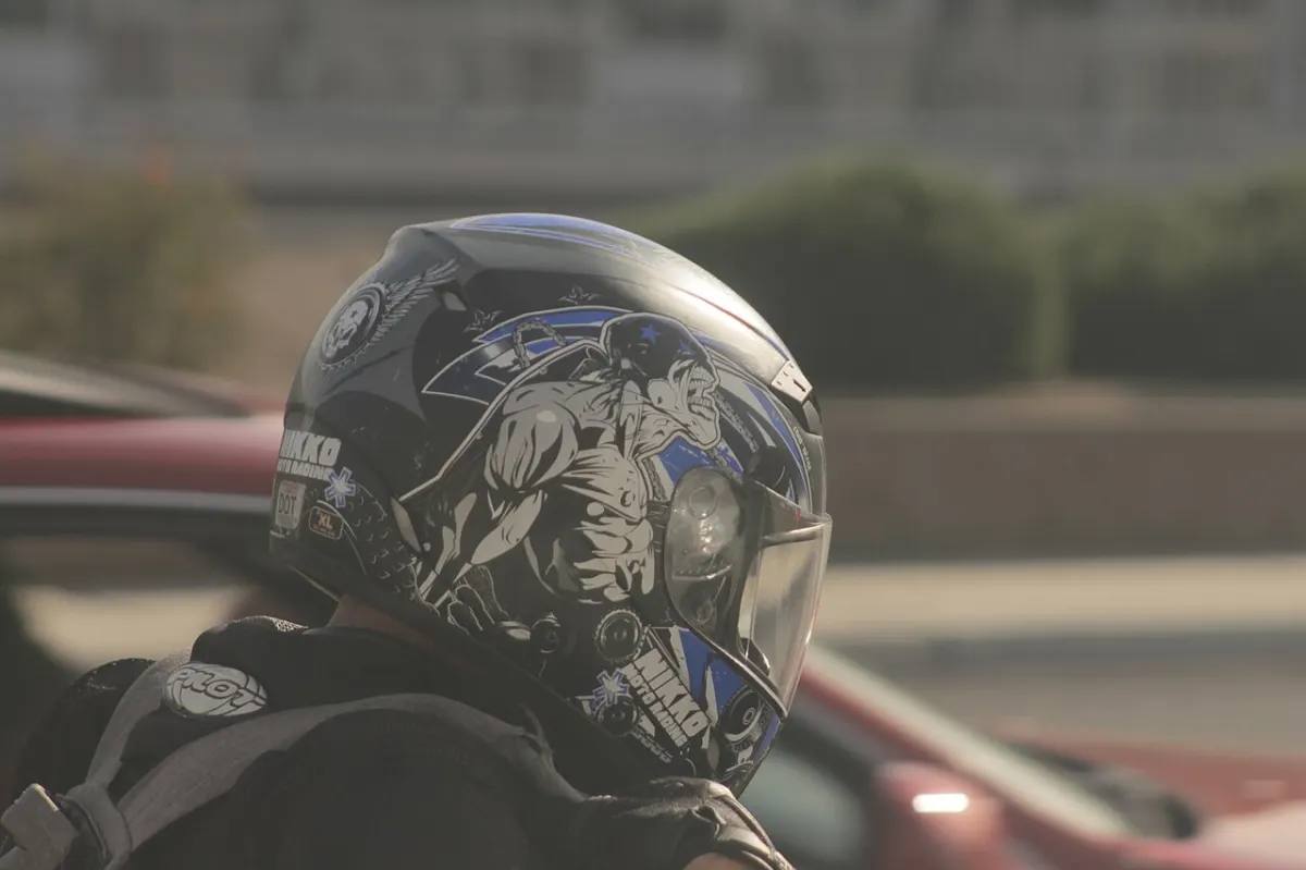 Smart Helmet - Motorcyclist with Nikko Moto Racing Helmet