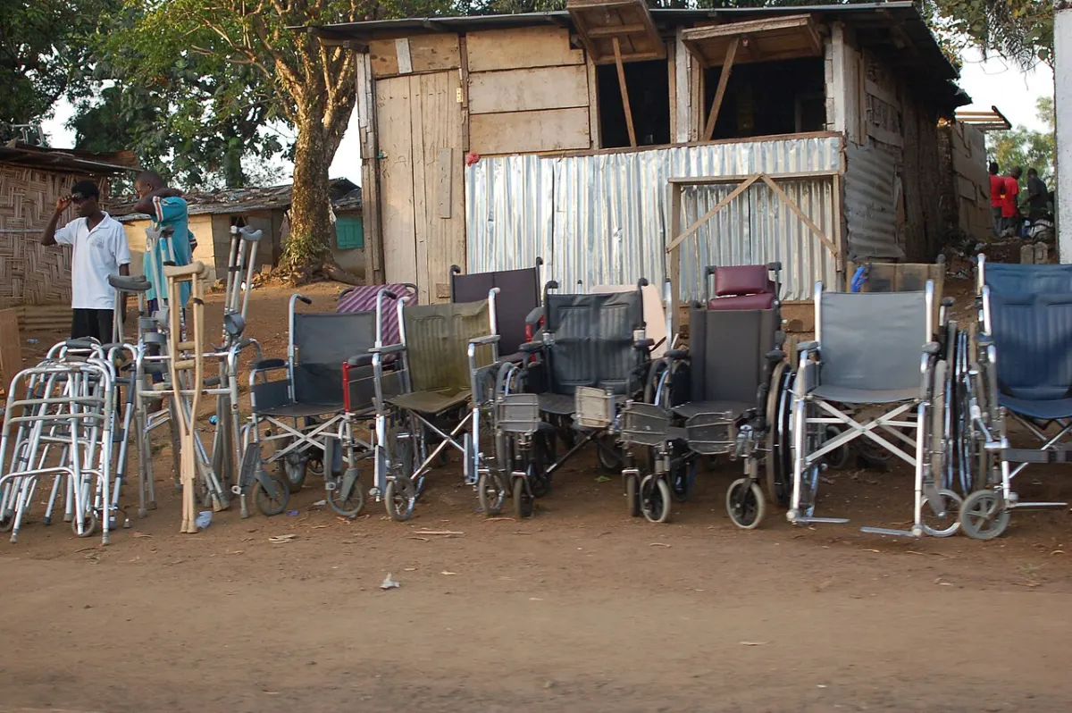 Smart Wheelchair - Wheelchair Merchant on the streets of Monrovia