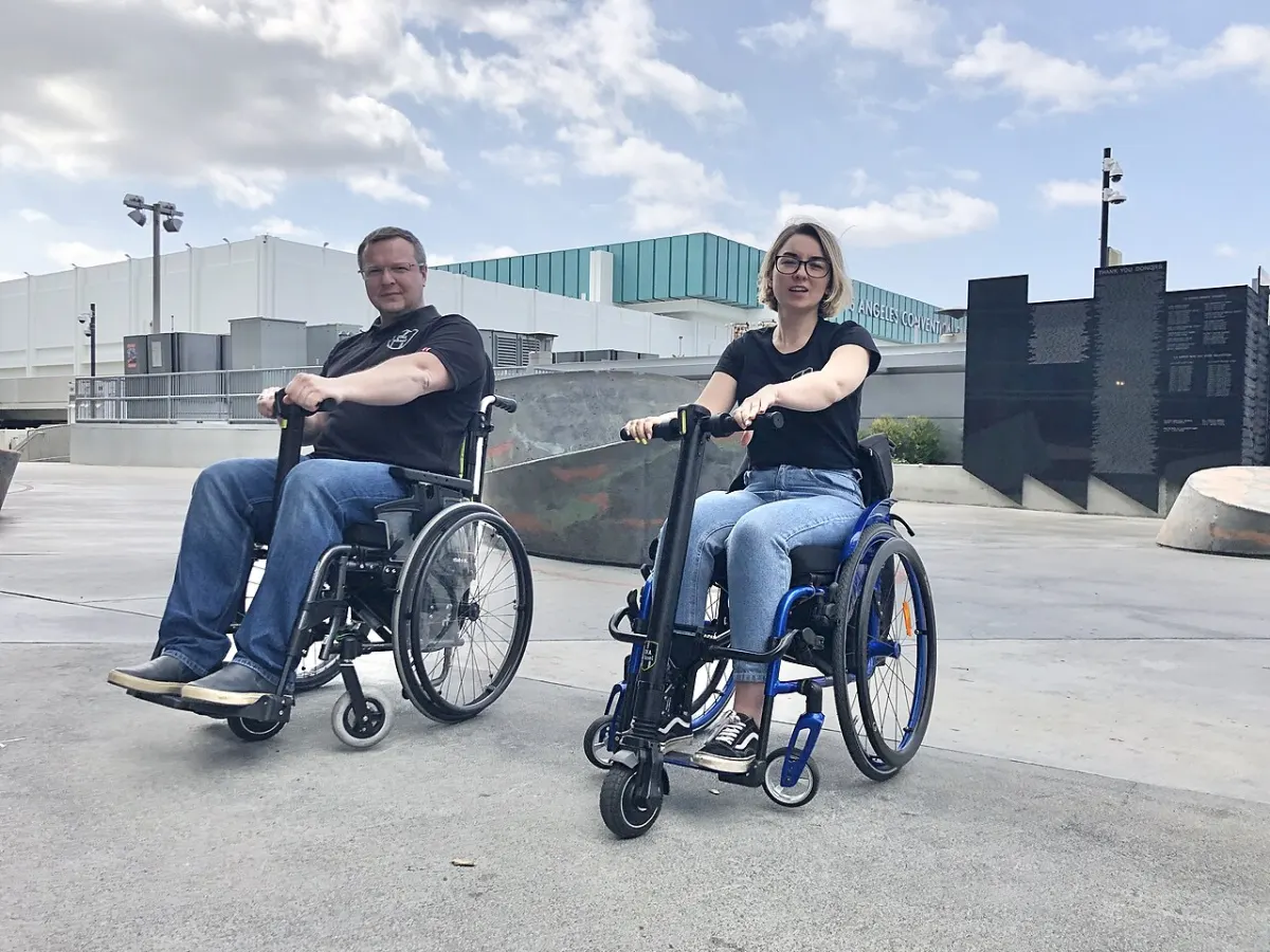 Smart Wheelchair - UNAwheel Mini Active and UNAwheel Mini Basic wheelchair power add-ons in Los Angeles