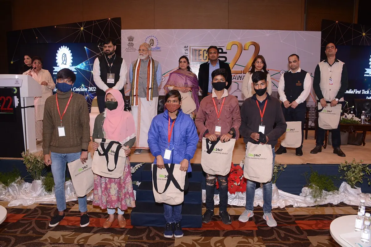 Startup Funding Portal - Navjyoti Foundation teams at IndiaFirst Tech Startup Conclave 2022