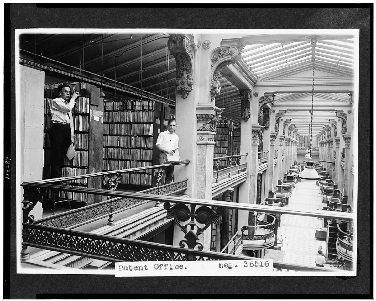 Tender Management System - Stacks of documents in Patent Office, Washington, D.C. LCCN93510973