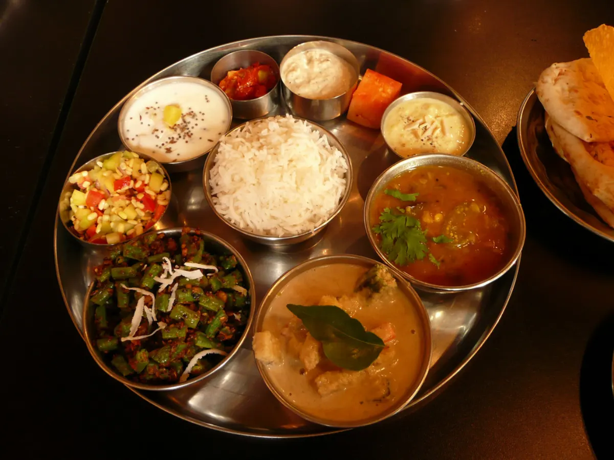 Tiffin Service App - '0' A thali, meal served in India
