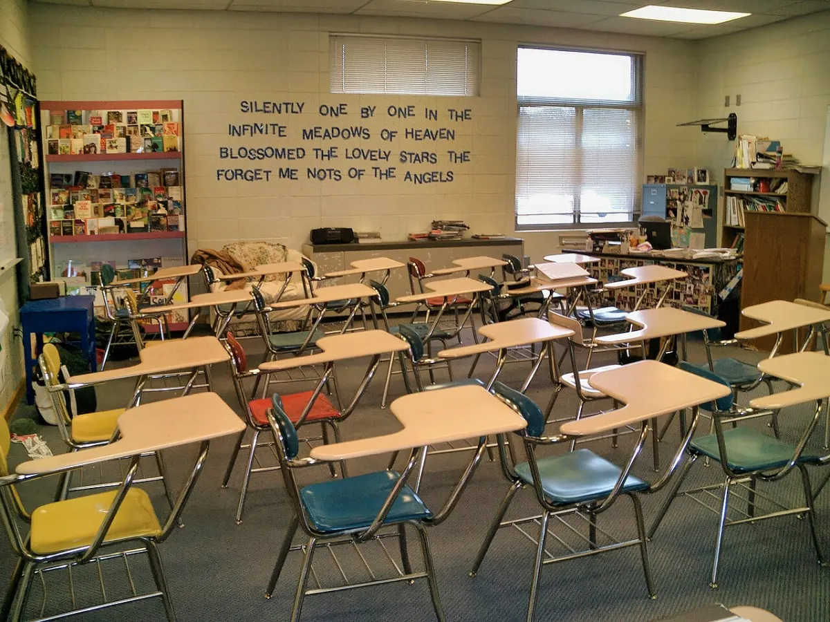 Time Table Generator - A Hayesville High School classroom in Clay County, N.C., in 2004