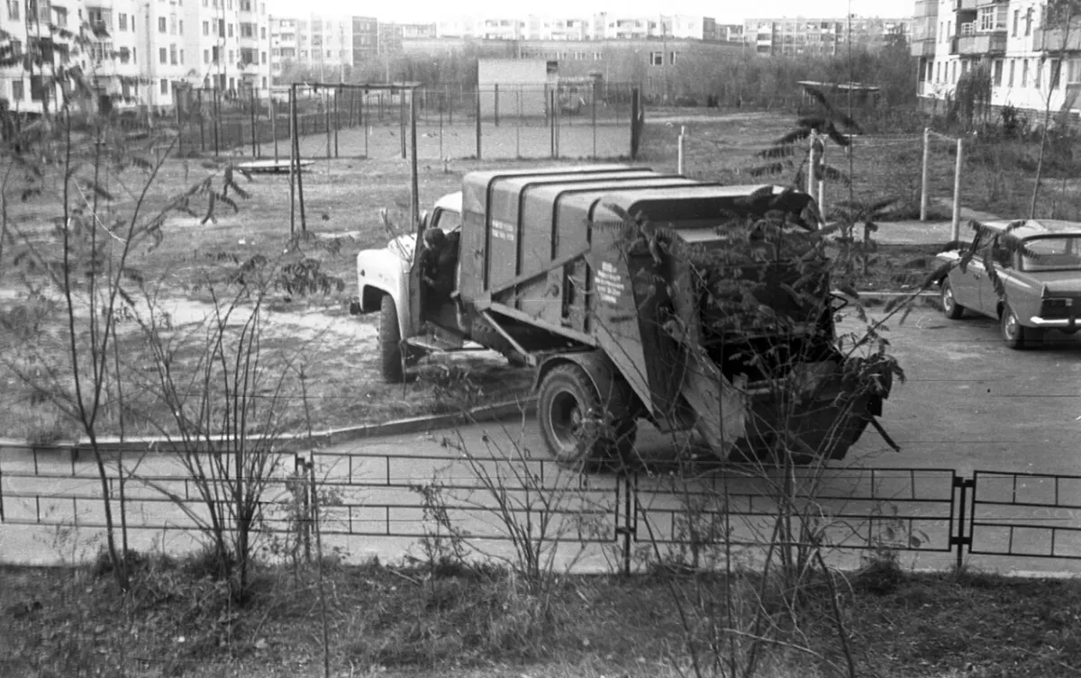 Waste Collection Management System - Soviet garbage truck GaZ-53M in 1983