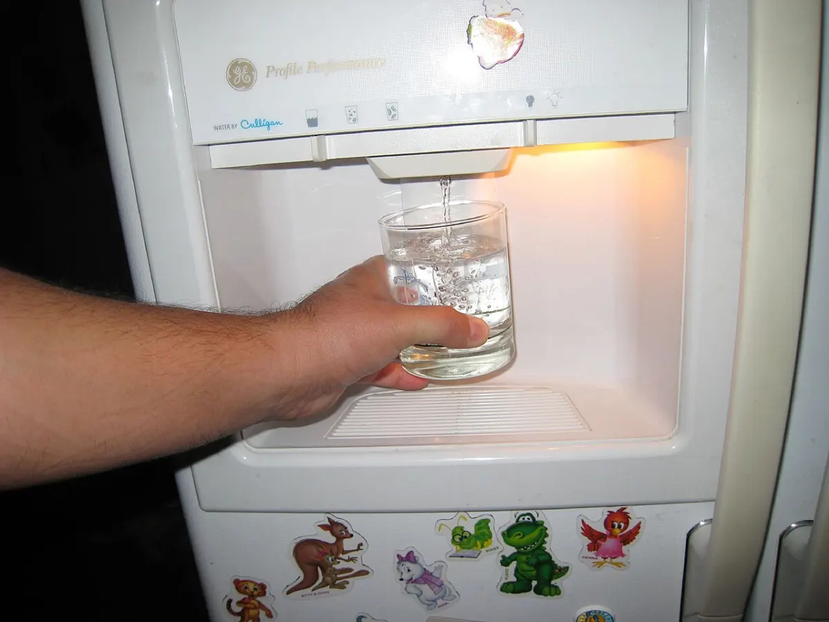 Water Reminder App - A cold glass of water - GE Refrigerator - August 7, 2007